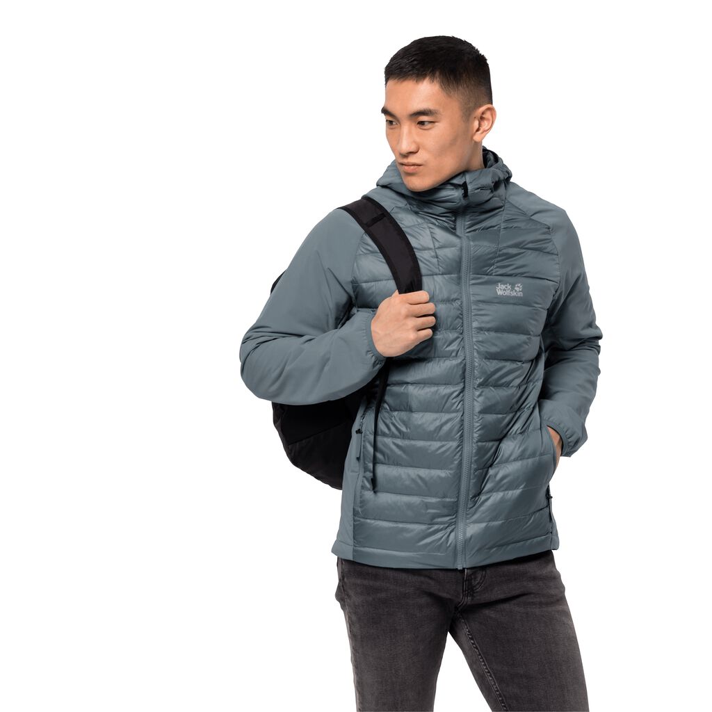 Jack Wolfskin JWP HYBRID insulated jacket ανδρικα γκρι | GR2349140